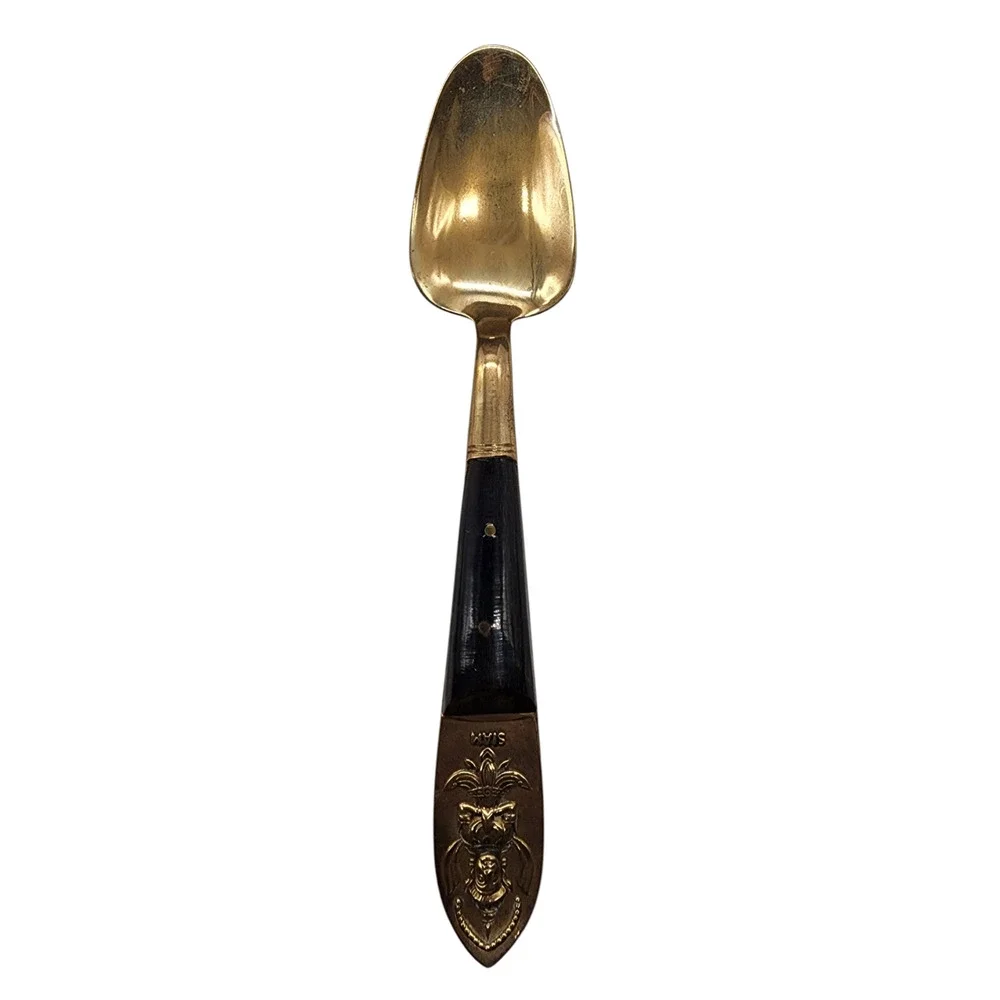 Vintage SIAM Bangkok Thailand 14 pcs Bronze Brass Silverware Utensil Desert Set